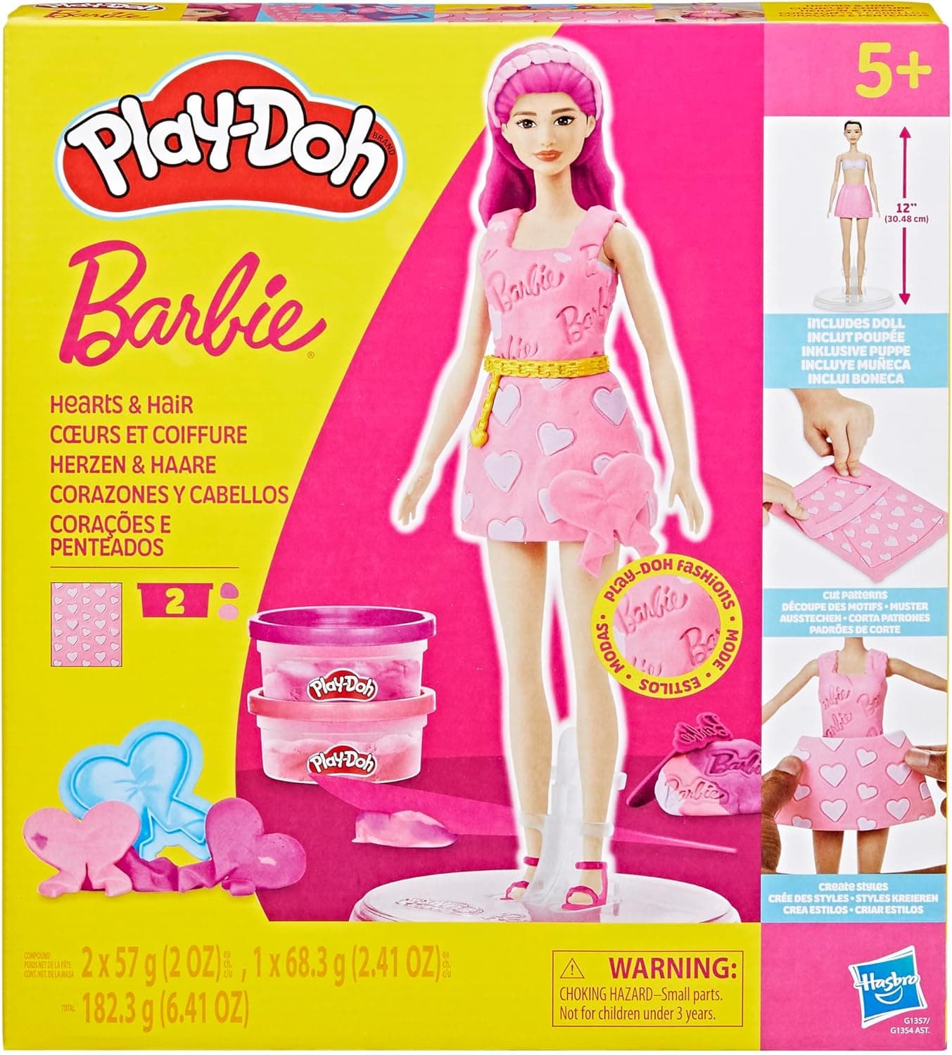 0Barbie Hearts and Hair Set with Doll and Fashion Accessories