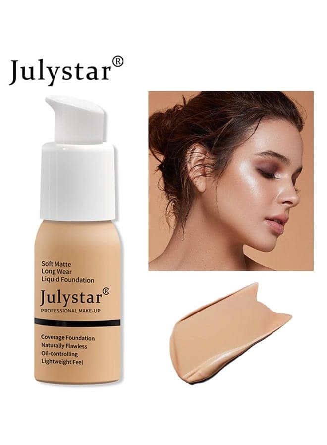 Soft Matte Finish Liquid foundation, foundation cream, foundation concealer, lasting makeup-free liquid foundation #03