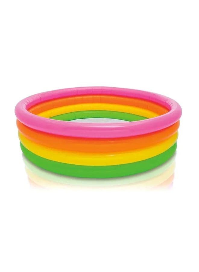 Intex Sunset Glow Rainbow Family Inflatable Portable Lightweight Swimming Pool | 168x46cm | Ages 3+ 168x46cm