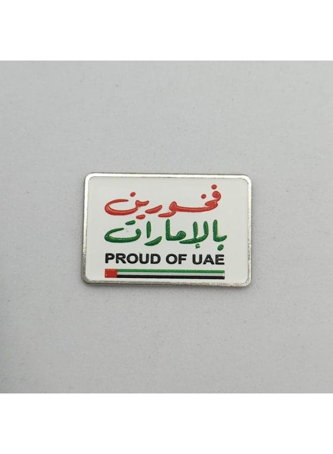 Premium Metal Sticker Proud of UAE Arabic Design Waterproof Durable Car Laptop Mobile Decal Luxury Finish Adhesive Badge