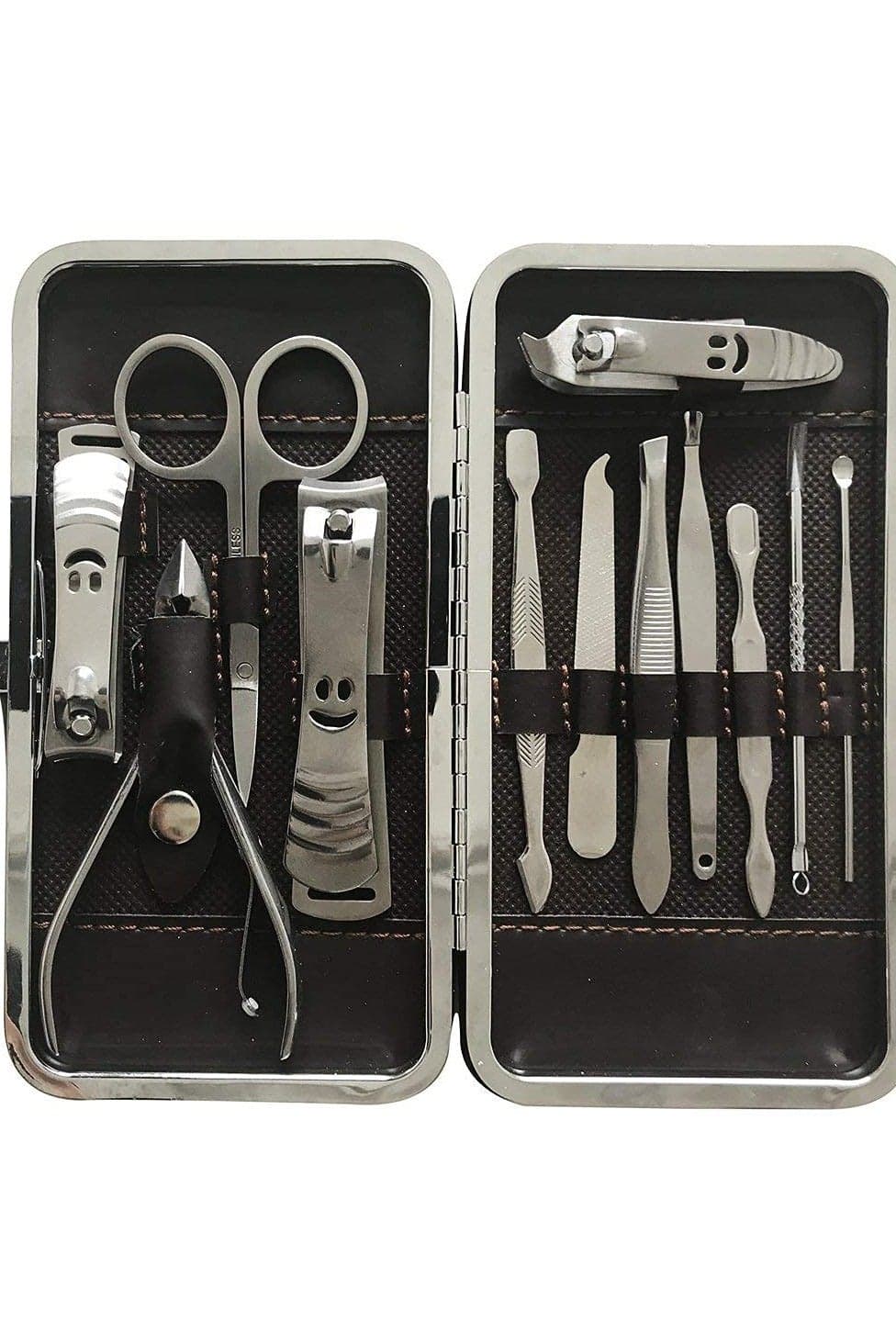 Nail Clippers Set, Stainless Steel Fingernail and Toenail Clippers, Professional Manicure Pedicure Kit with Travel Case, Nail Care Tools for Grooming
