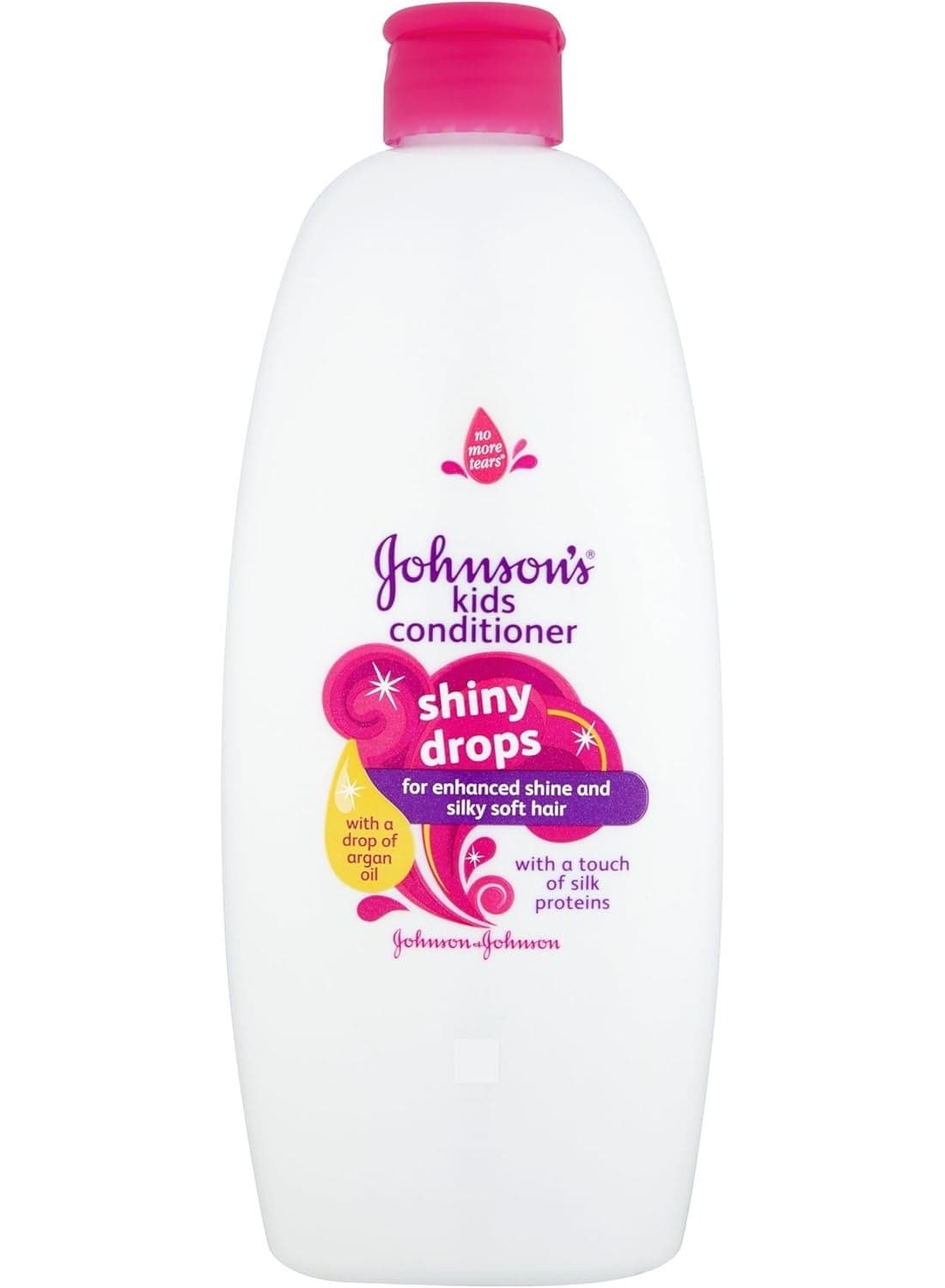 Johnson's Kids Conditioner Shiny Drops For Enhanced Shine Soft Hair With a Touch Of Silk Proteins With a Drop Of Argan Oil 500ml