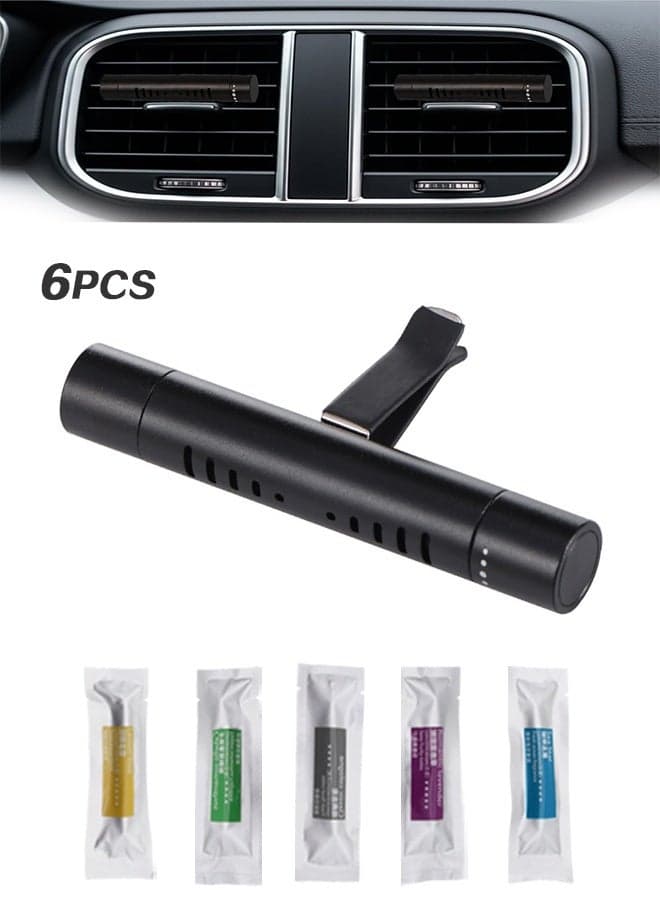 Car Perfume Diffuser With 5 Odorless Refill Sticks, Essential Oil Car Diffuser Suitablefor, Car, Bathroom, OfficeScenario, Cloakroom, Bedrooms, Birthday(Black)