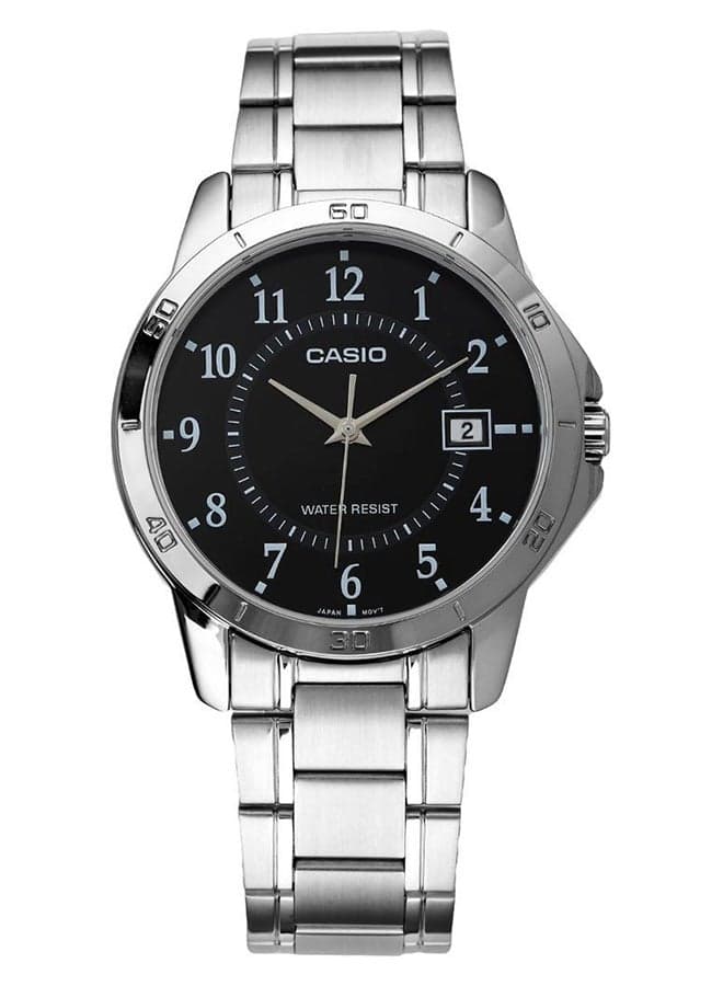Men Stainless Steel Analog Quartz Watch MTP-V004D-1BUDF - 42 mm - Silver