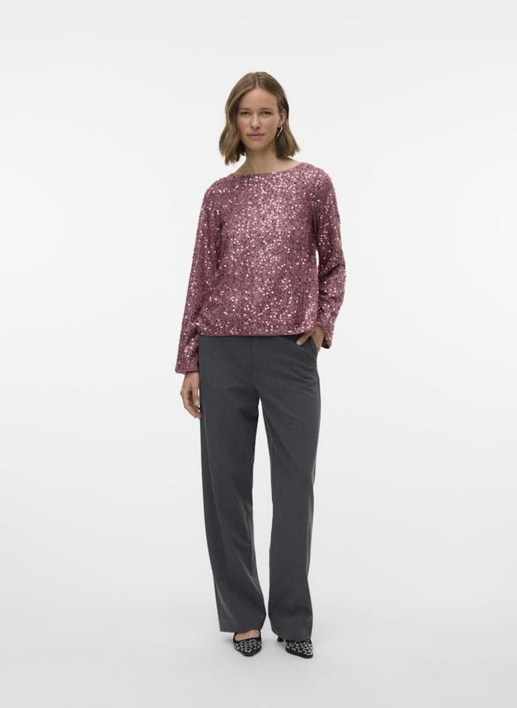Vmnaja Sequence Bow Detail Long Sleeve Top