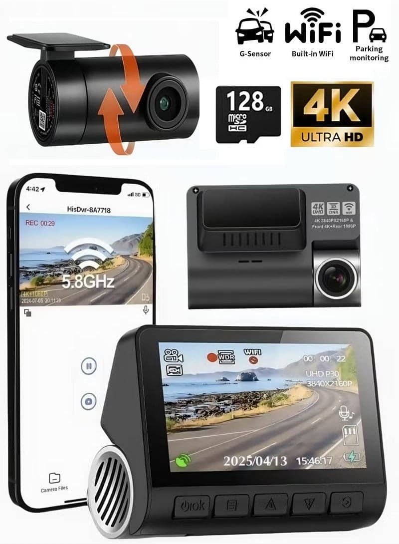 Driving RecorderDual Lens Motorcycle Recorder V554K A800S WiFi GPS Car Dash Cam Bicycle Equipment Accessories From China