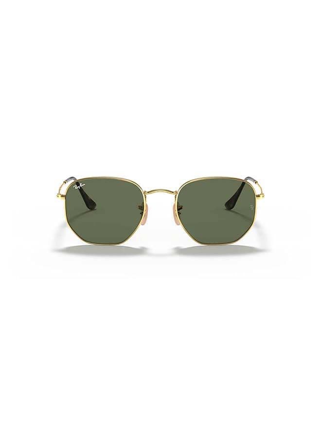 Unisex Hexagonal Flat Lens 100% UV Protected Sunglasses - RB3548 01 51 - Lens Size: 51 mm - Gold