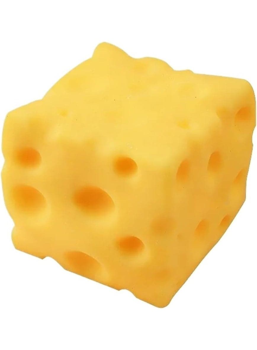Extra Large Size Cheese Slow Rebound Shapeable Venting Ball Realistic Squeeze For Adult Stress Relief