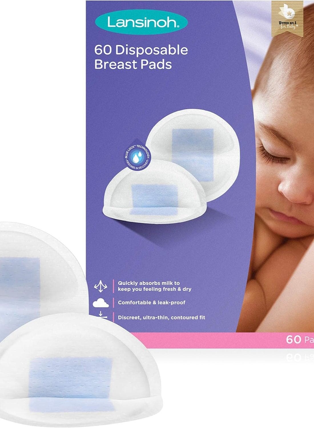 Lansinoh Disposable Nursing Pads, Pack Of 60