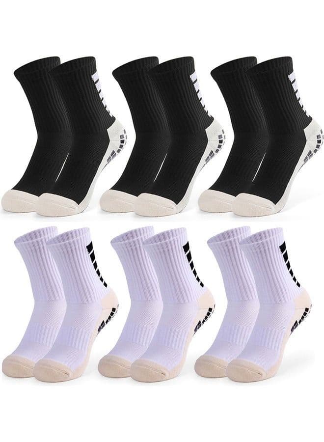 6 Pair Men's Anti Slip Football Socks 22.00 x 9.00 x 20.00cm
