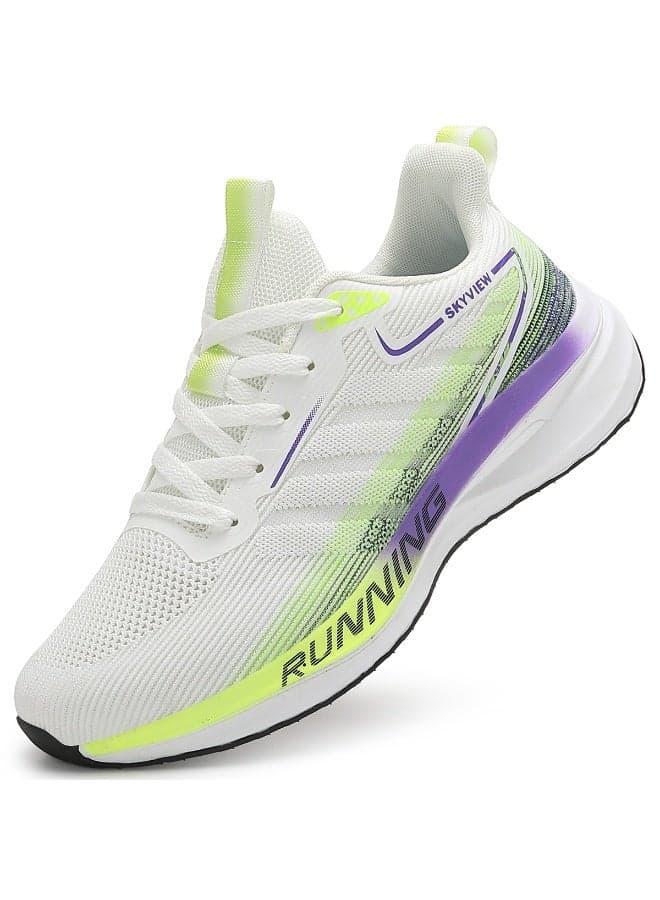 Sky View Men's Colorblock Sneakers Wide Walking Shoes Lightweight Slip on Sneakers Breathable Wide Athletic Running Shoes For Men