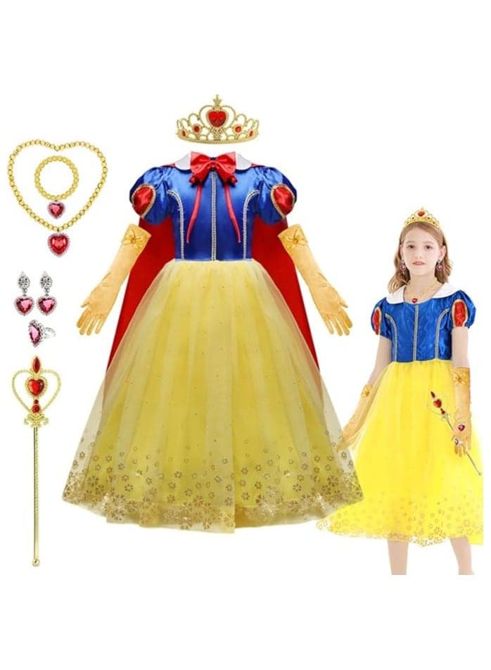 Home Smart Queen Costume for Girls with Princess Crown Wand and Accessories Ideas for Birthday Party Gift