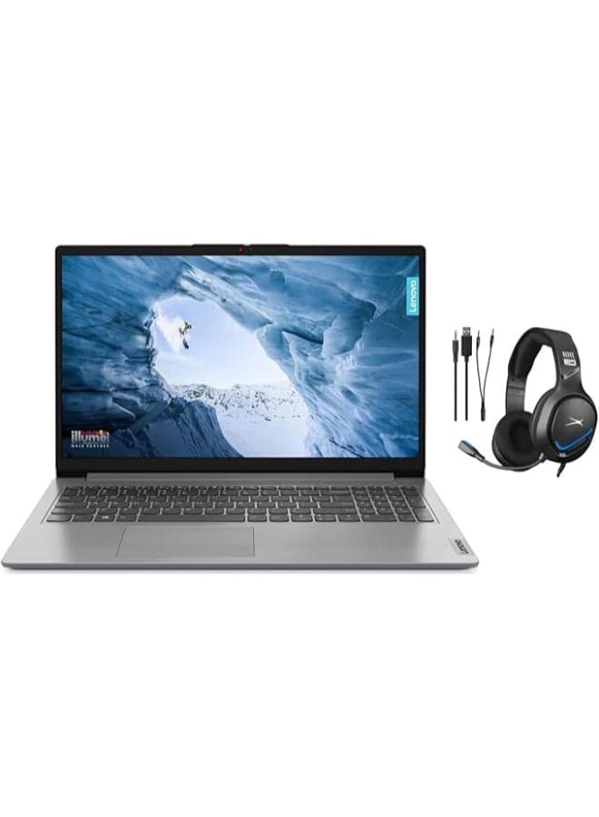 IdeaPad 1 15IRU7 Laptop – 13th Gen Intel Core i5-1335U, 16GB DDR4 RAM, 512 GB NVMe SSD, 15.6″ FHD Display, Intel Graphics, Win 11 Home +ALtec Gaming Headset English Grey
