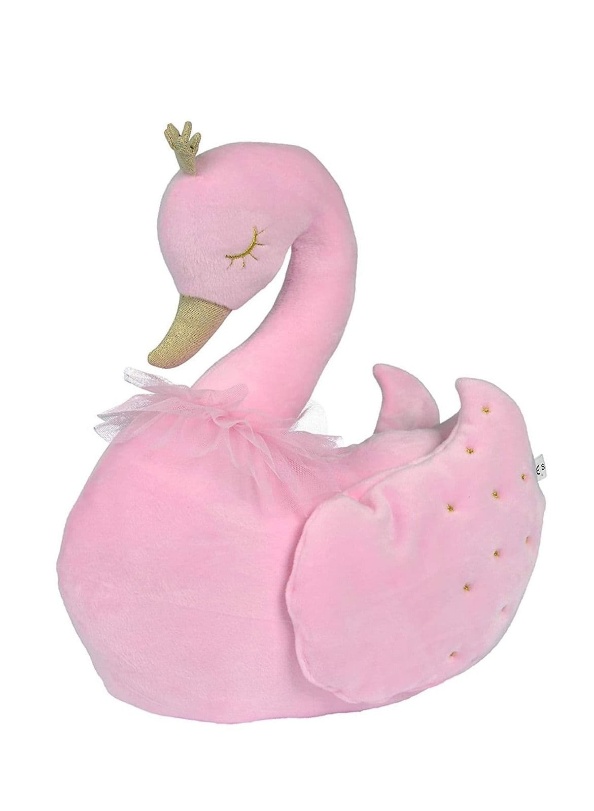 Plush Cushion Pink Swan