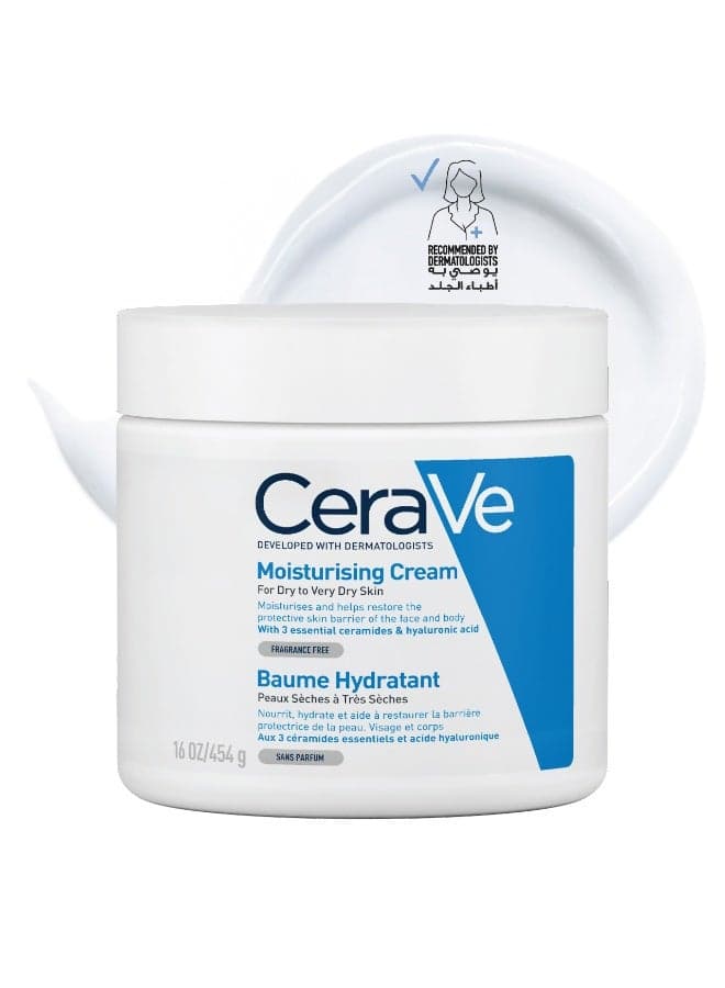 Moisturizing Cream For Dry Skin With Hyaluronic Acid 454grams