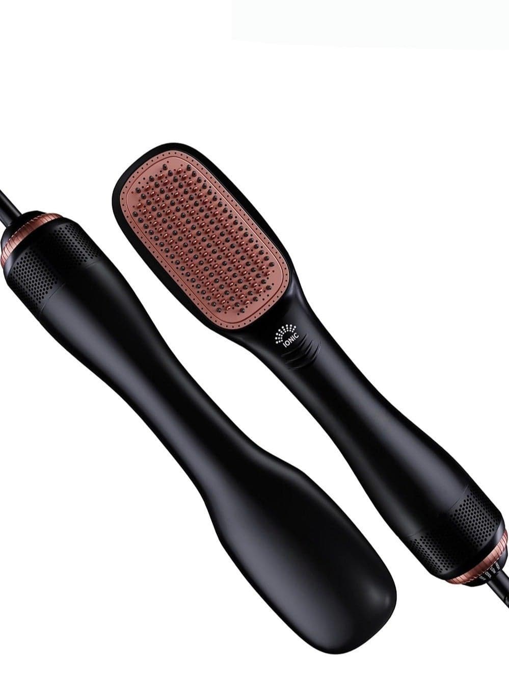 3 in 1 Large Hair Dryer Brush with Negative Ion, Anti-Scald and Anti-frizz, Fast-Heat-up Hot Air Brush Straightener, 360 Degree Swivel Cord,Black