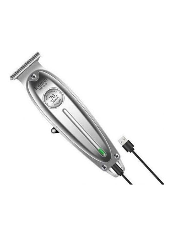 KM-1949 Metal Professional Hair Clipper Electric Cordless Hair Trimmer Grooming Grey