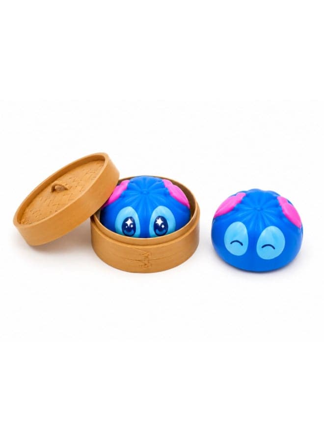 Stitch Single Piece Mystery Squishy Bun Toy with Bamboo-Style Container | Surprise Random Assorted Design | Slow Rising Soft Squeeze Fidget Toy | Sensory Stress Relief Collectible Toy for Kids | Age 3+
