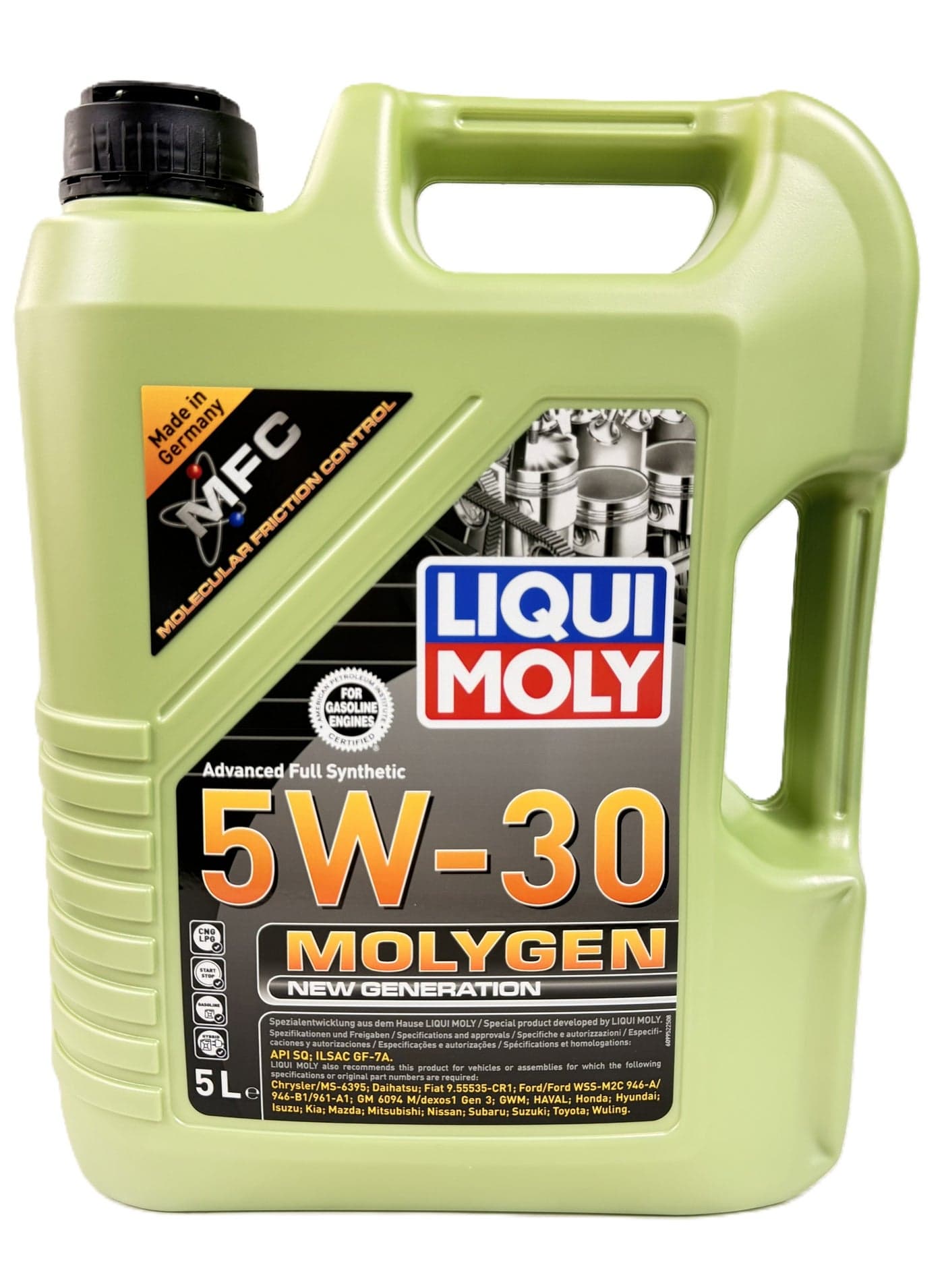5W-30 Molygen New Generation Advanced Full Synthetic Engine Oil 5Ltr