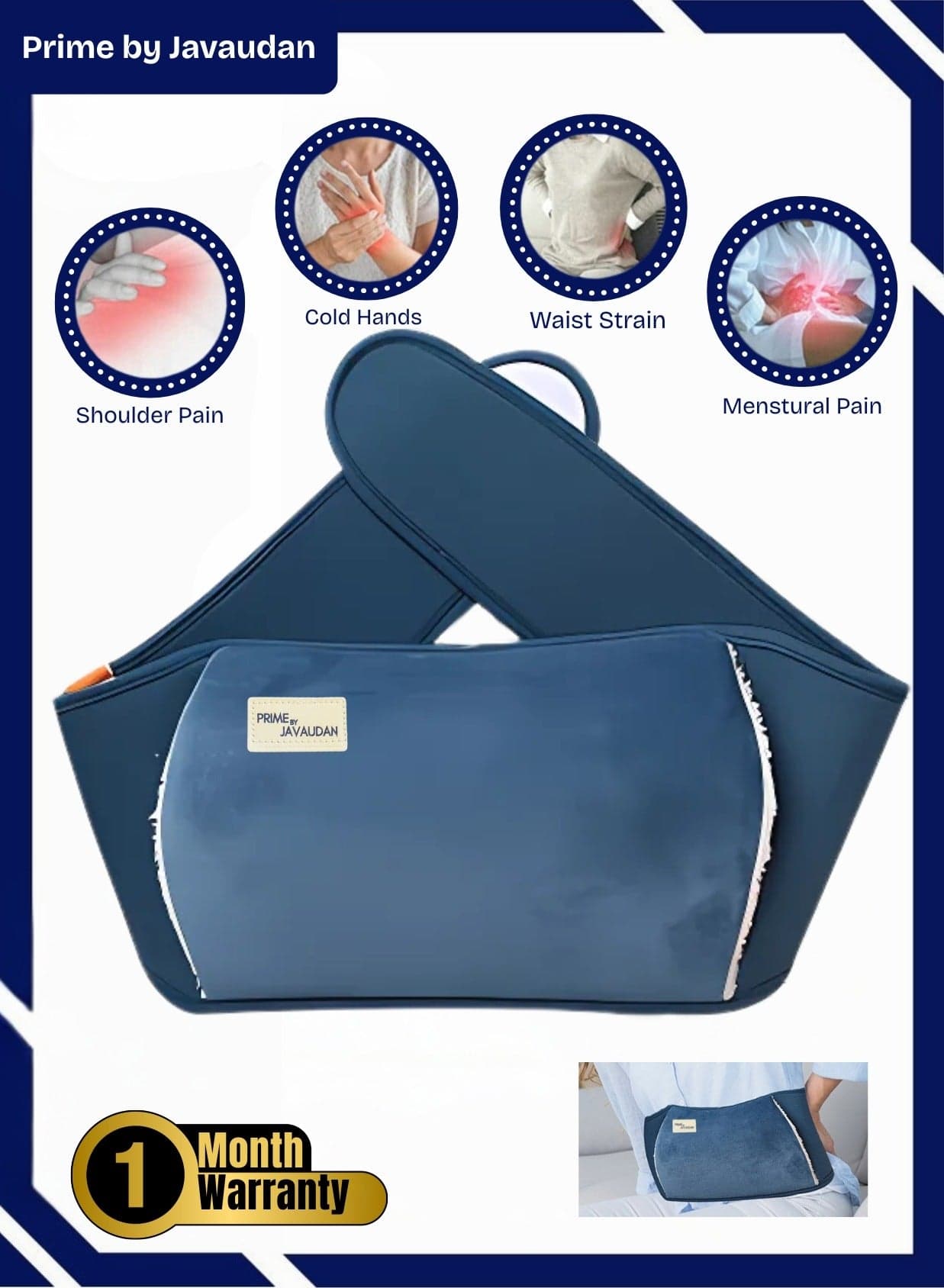 Rechargeable Electric Hot Water Bag Belt with Fleece Cover | For Body Pain Relief, Arthritis Pain Relief, Menstrual Cramps, Period Pain Relief, Hot & Cold Therapy