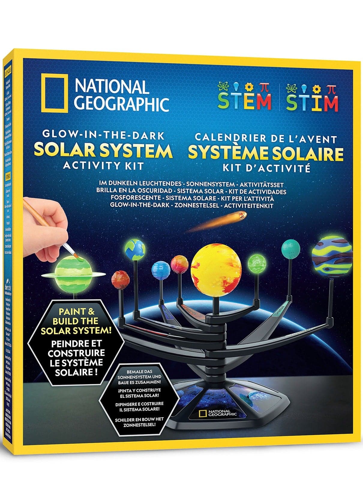 Blue Marble National Geographic Glow-in-the-Dark Solar System Kit – STEM Educational Toy