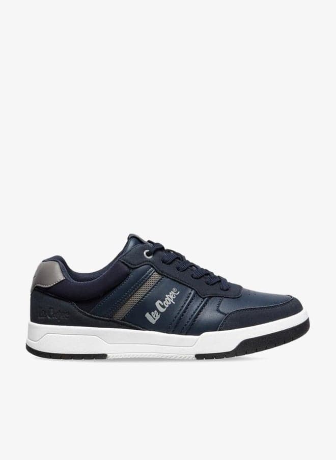 Men Panelled Lace-Up Sneakers