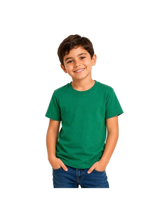 Printshop4me Kids Round Neck boys T Shirt 170 GSM Pure Cotton Basic Colors