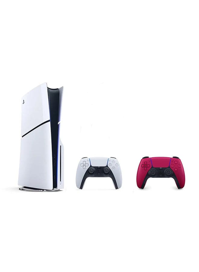PlayStation 5 Slim Console Disc Version With Additional Red Controller