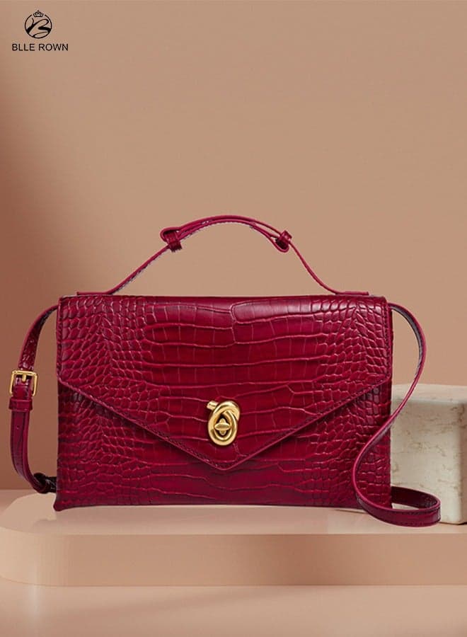 Elegant Crocodile Pattern Women Handbag Luxury Shoulder Crossbody Bag for Ladies Branded Tote Bag for Daily & Party Use – Stylish Bags for Ladies