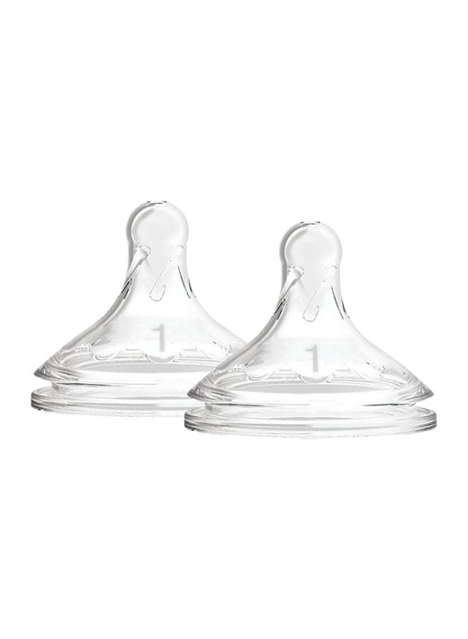 Level 1 Silicone W-N Options+ Anti-Colic Nipple, 2-Pack