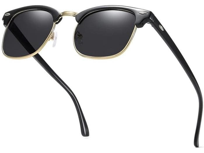 Polarized Sunglasses For Women And Men Semi Rimless Frame Retro Sun Glasses