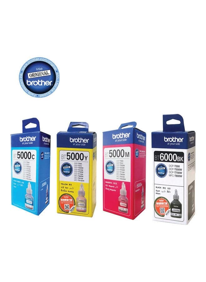 BT5000C + BT5000M + BT5000Y + BT6000BK Combo Set Bottles Multicolour