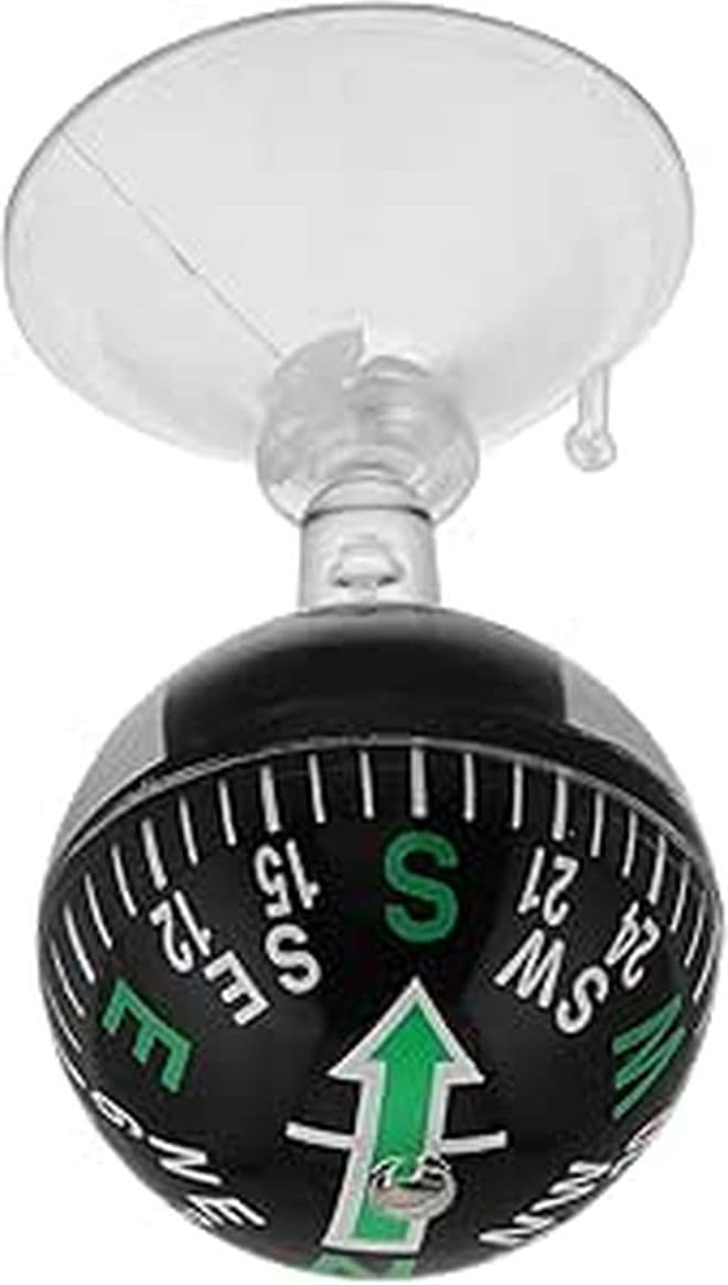 Vehicle Dashboard Compass With Black Suction Cup Car Truck Boat Navigation