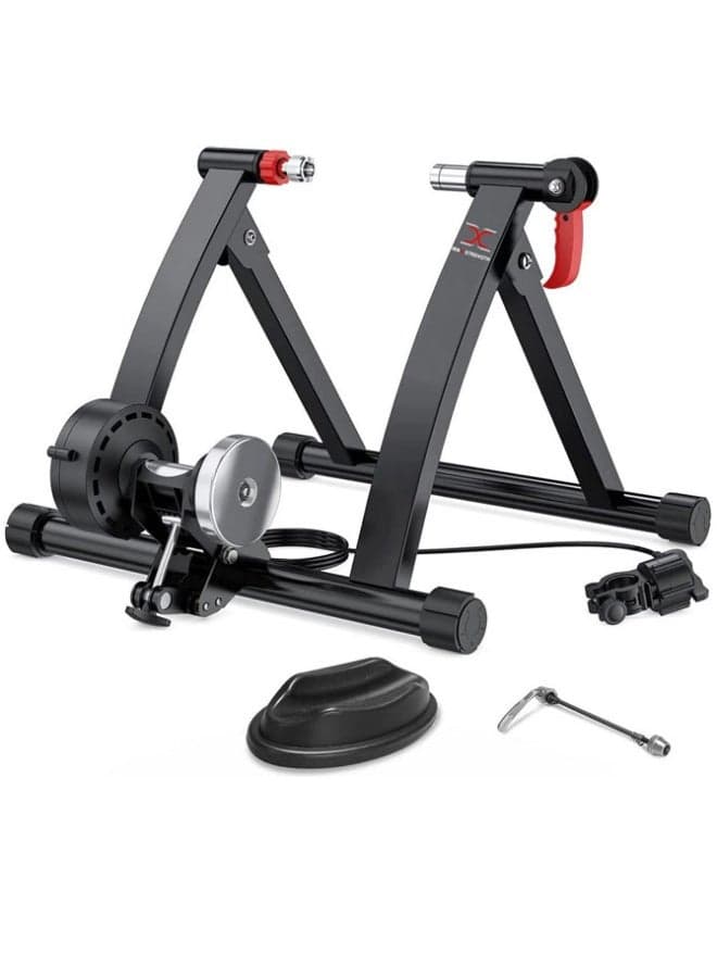 Bike Stand Trainer for Indoor Cycling, Magnetic Stationary Exercise Stand for Road & Mountain Bikes, Flywheel Holder