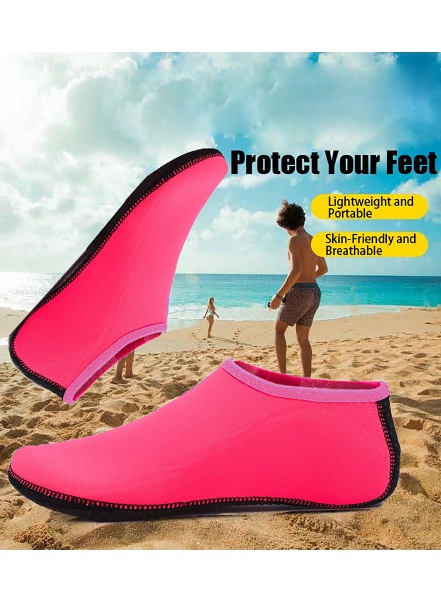 Water Shoes Womens Mens Beach Shoes Quick-Dry Barefoot Aqua Shoes Socks Snorkeling Shoes Water Socks for Outdoor Beach Swim Surf Walking Yoga (A)