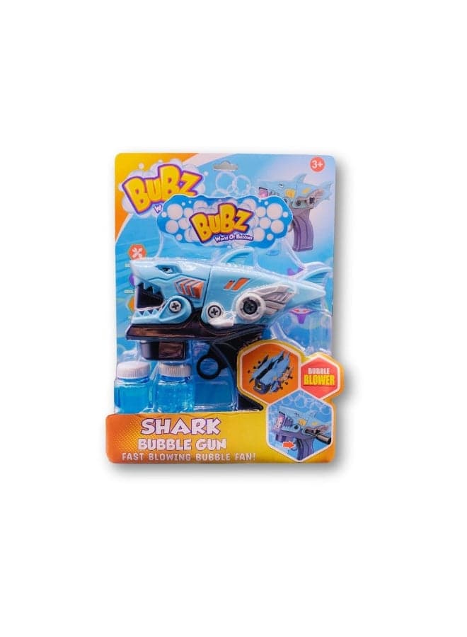 Bubz, Shark Bubble Gun for Kids – Fast Blowing Bubble Blaster with 2 Bubble Solutions Easy Trigger Bubble Toy for Outdoor Play, Parties & Gifts, 3+ Years