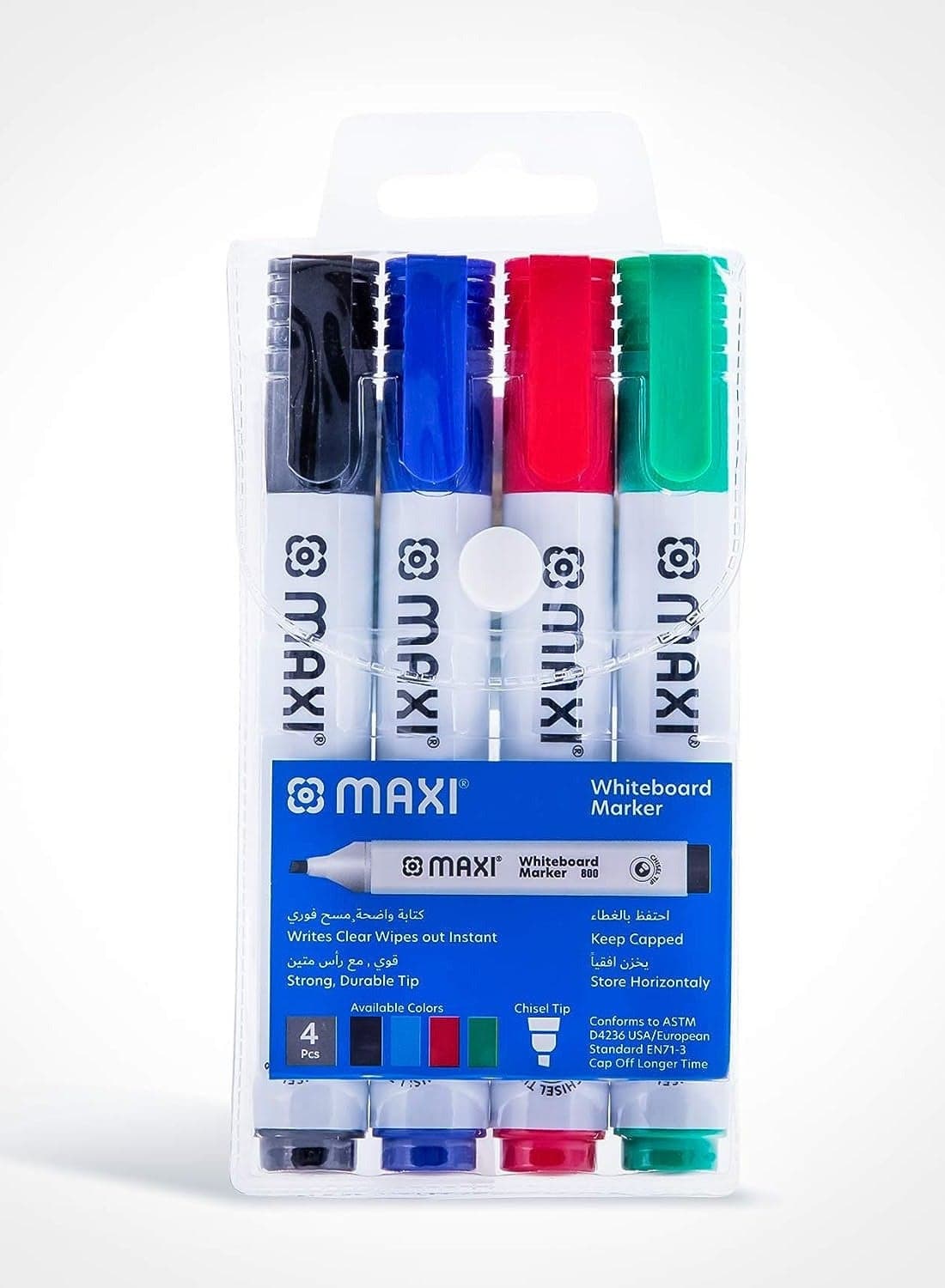 4-Piece Dry Erase Whiteboard Marker Multicolour