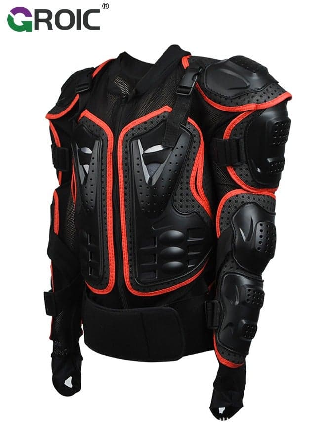 Motorcycle Protective Jacket,Full Body Armor, Spine Chest Protection Gear,Motocross Spine Chest Motocross Protective Shirt,Motocross Riding Protective Gear,ATV Dirt Bike Chest Spine Protector