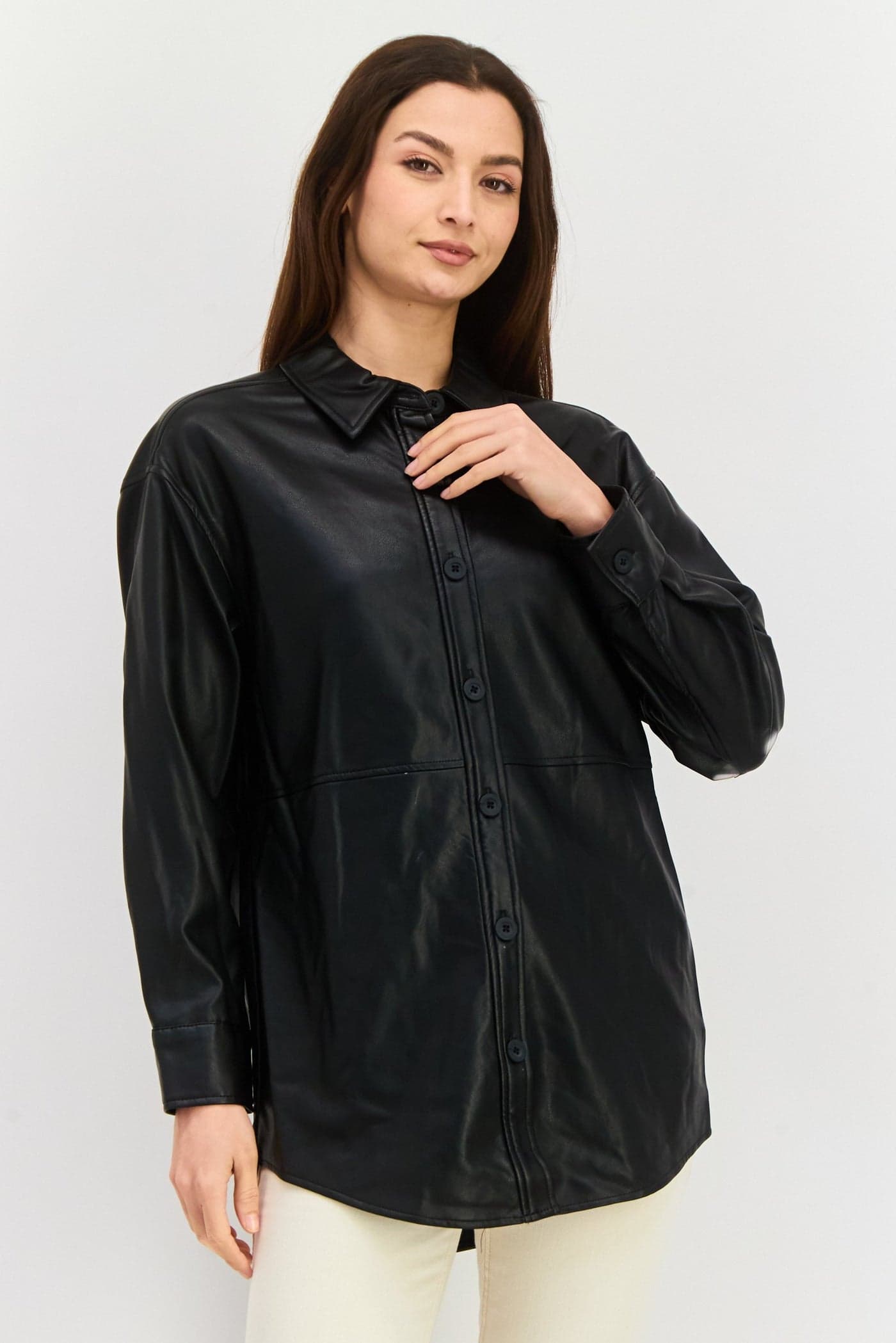 Women Solid Motorcycle Jacket, Black