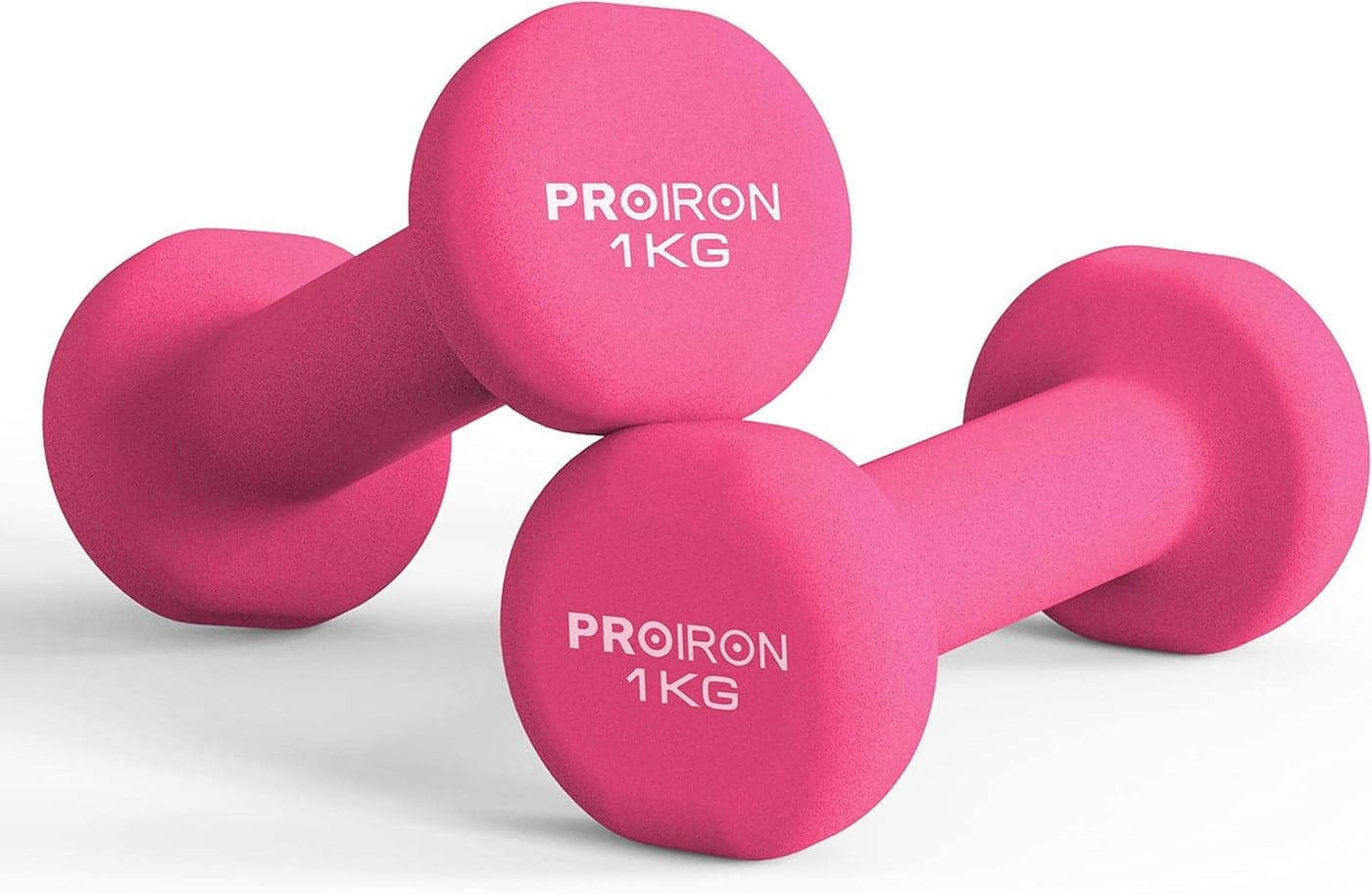 PROIRON Neoprene Dumbbells Set (1kg x 2) - Pink