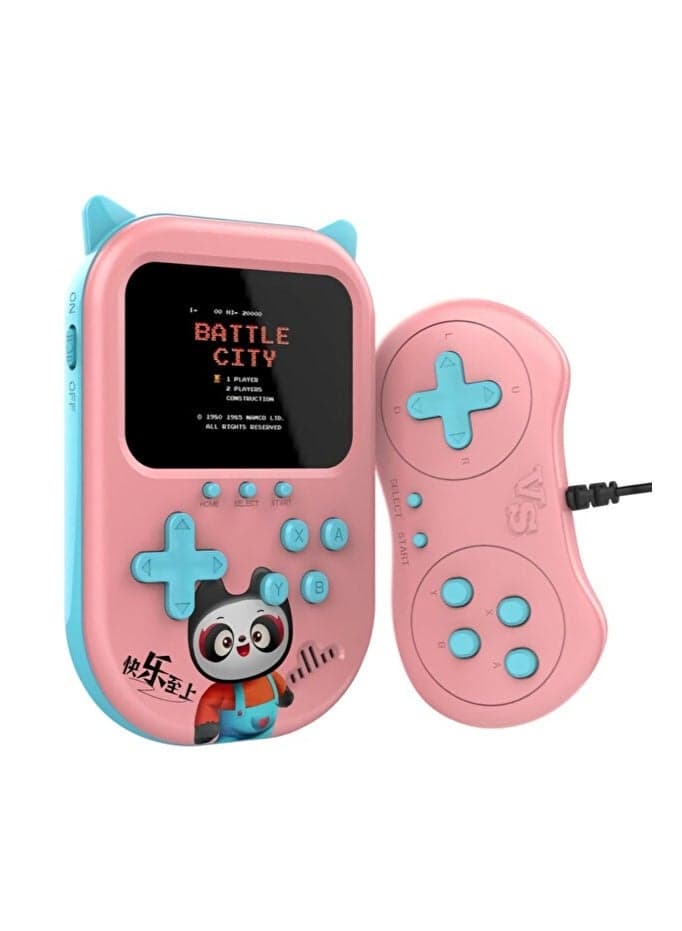 New Generation Mini Portable Cute Retro Game Console with 500 Built-in Games, 2 Player Support, TV Output, Handheld Gaming Device for Kids & Adults, Compact Travel Gaming System
