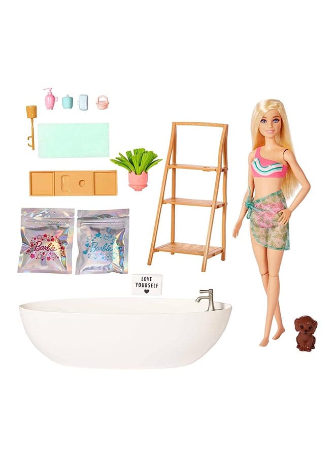 Doll & Bathtub Playset, Blonde, Confetti Soap & Accessories