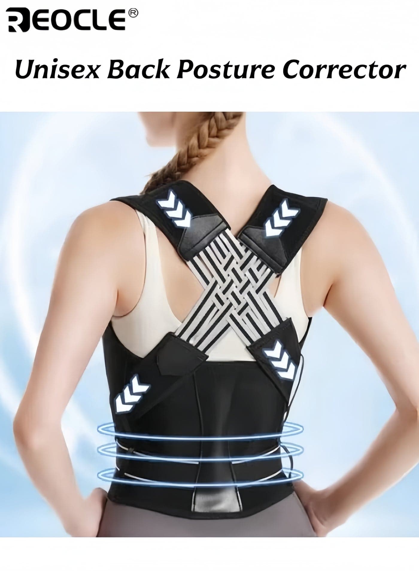 Posture Corrector for Women and Men Back Posture Belt Office Home Gym Unisex Body Shaping Back Brace Back Straightener Scoliosis and Hunchback Correction Black