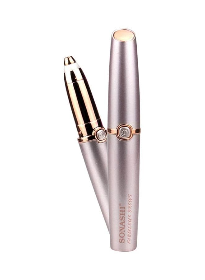 Eye Brow Remover Instant Painless Remover With Finishing Touch Wireless Facial Eye Brow Remover With Gold Plated Head Facial Epilator Pen With LED Light SLD-823 Rose/Gold
