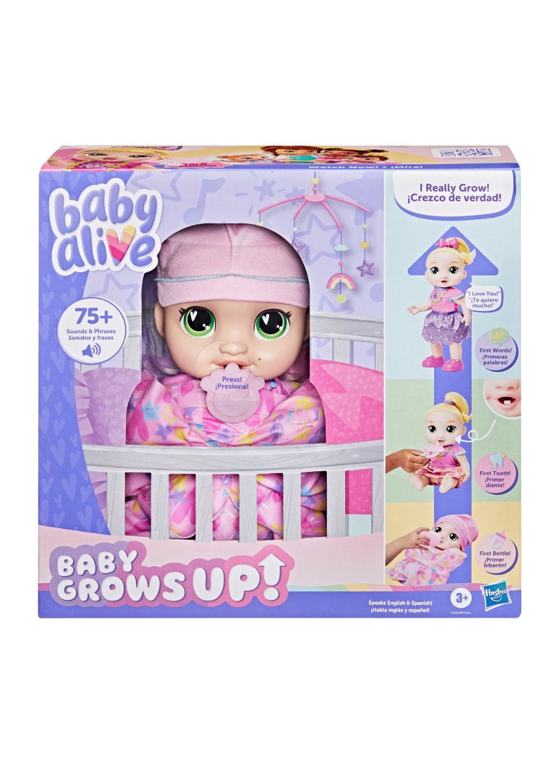 Baby Grows Up, LaLa GooGoo, 6 Milestones and Baby's First Tooth, Interactive Talking Doll for Girls and Boys Ages 3+
