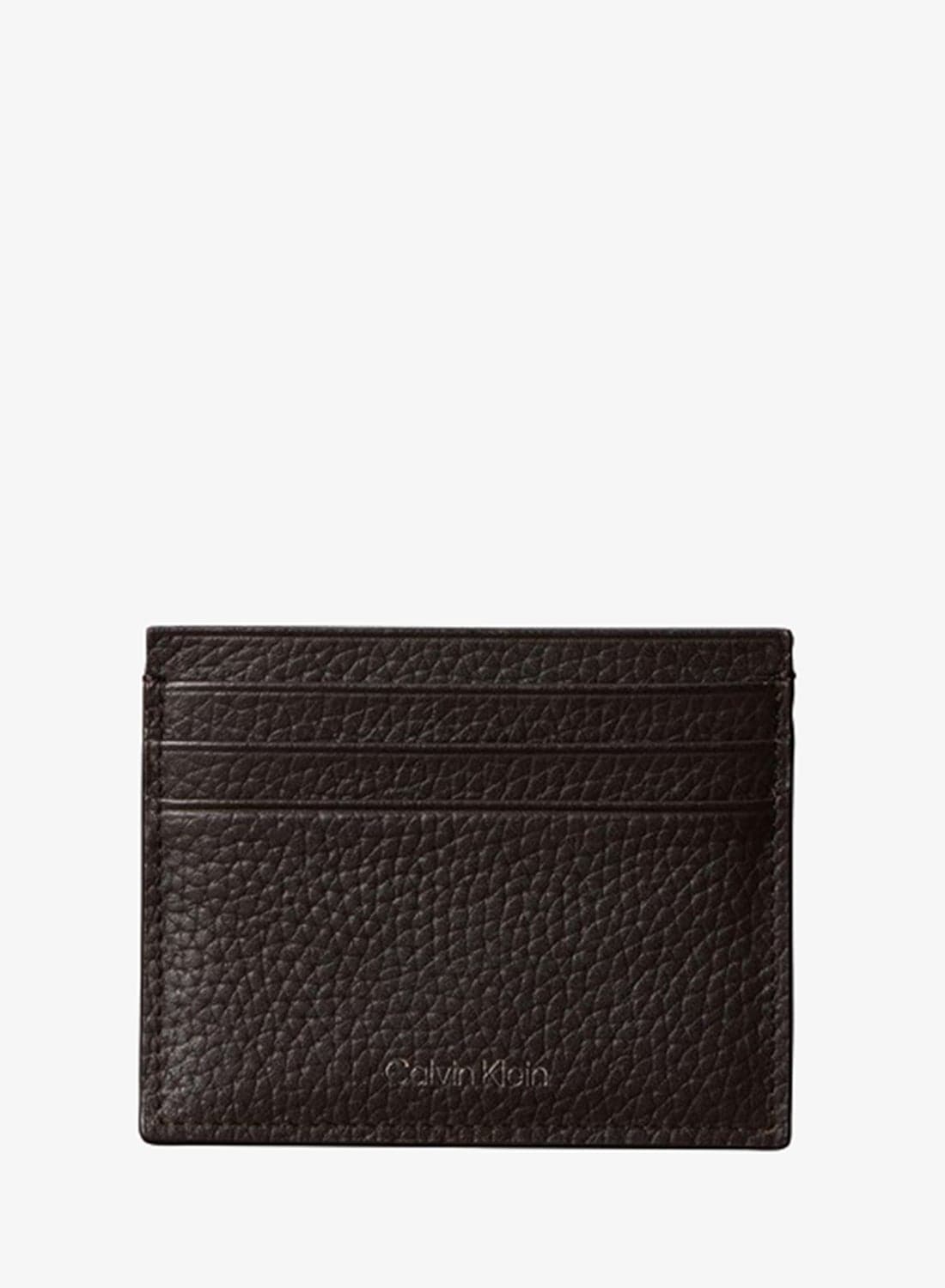 Foil Embossed Logo Leather Card Holder