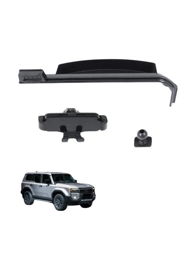 TRX AUTO Phone Holder & Dashboard Screen Storage Box for Toyota Prado LC250 2024–2026 | Strong Grip Mount | Non-Blocking AC Design | Easy Installation | Secure 360° Phone Holder
