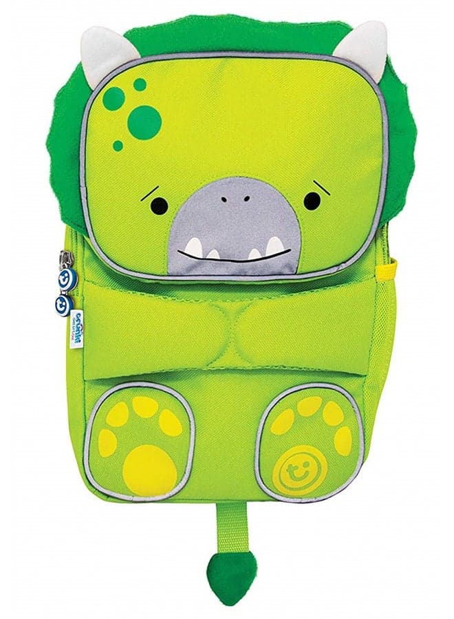 Trunki ToddlePak Dudley Dinosaur Green Preschool Backpack, High Visibility Children's Rucksack with Adjustable Straps, 5L Capacity and Storage