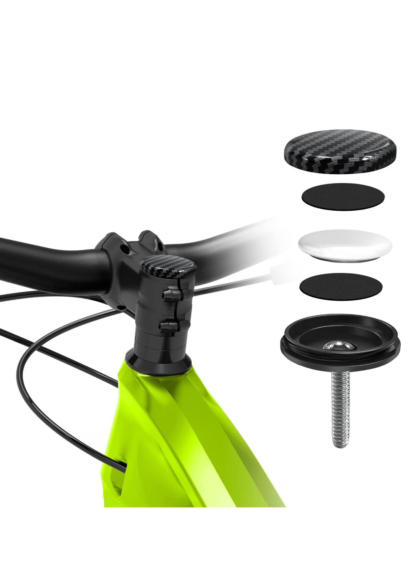 Bike Airtag Holder, Bike Airtag Mount to Hidden Positioner, Anti-loss Positioning of Bicycle Support Protective Shell, Suitable for All Mtb Bikes
