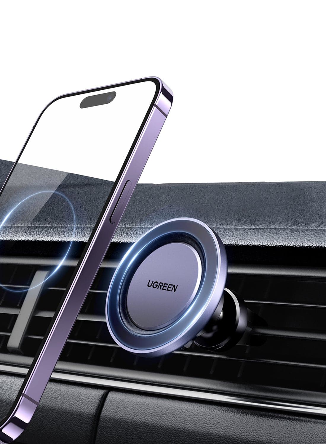 Magnetic Car Phone Holder, Compatible With Magsafe Car Mount Mobile Holder For Car Air Vent Car Phone Mount Directly Use With iPhone 16/15/14 Series, Galaxy S24 S23 Z Flip 5 4, Xiaomi, HONOR Silver